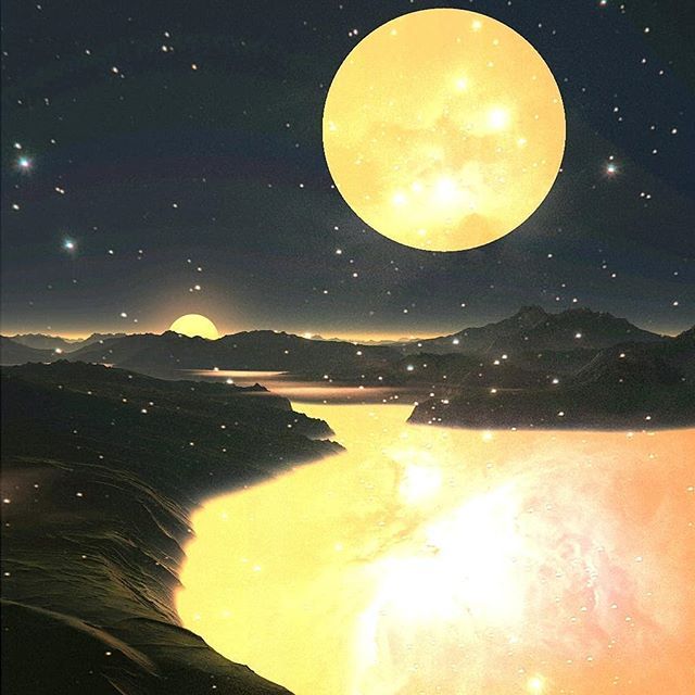 An unknown digital landscape with two suns.